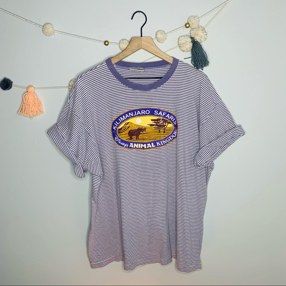 VINTAGE y2k Disney Kilimanjaro striped tee - Picture 11 of 13